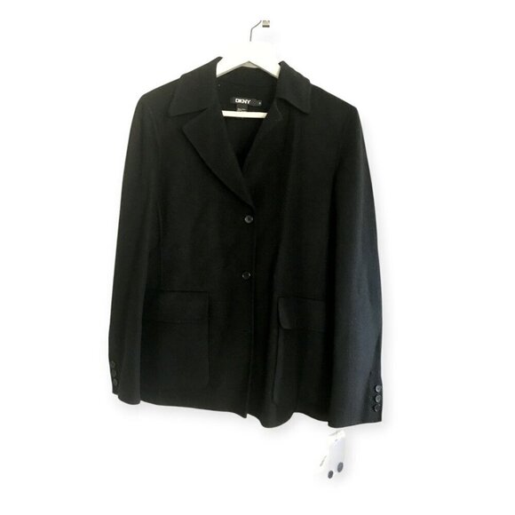 Vintage NWT DKNY black wool short coat/ jacket, size 8 - Picture 5 of 11